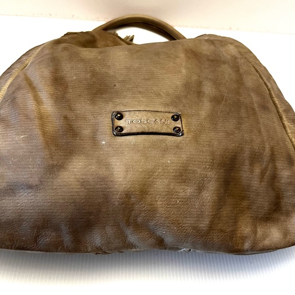 TOSCANI Made in Italy, Distressed Leather Satchel - Picture 7 of 15